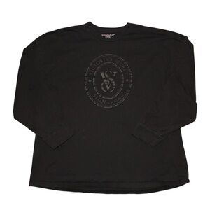 Victoria's Secret Black Long Sleeve Logo Crew